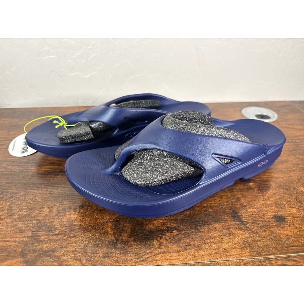 Oofos OOriginal Unisex Navy Recovery Sandal M10 W12 Style 1000 NWT - Picture 2 of 8